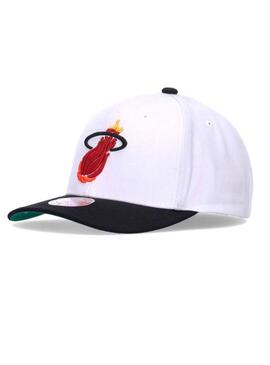 GORRA MITCHELL MIAMI HEAT BLANCO