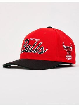 GORRA MITCHELL CHICAGO BULLS ROJO