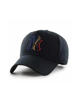 GORRA BRAND47 NY NEGRO LOGO TRICOLOR