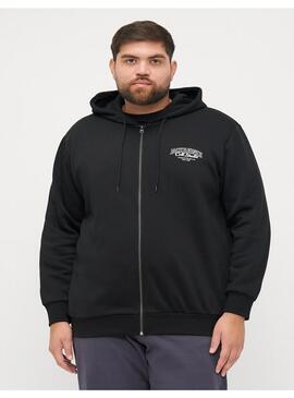 Sudadera JJ Makoto Negra cremallera