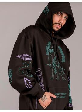 Sudadera Grimey Lost boy Hoodie Negra