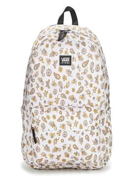 Mochila vans blanca flores