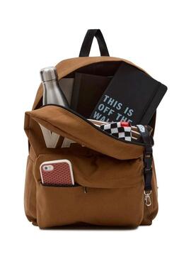 Mochila vans Logo grande Marron
